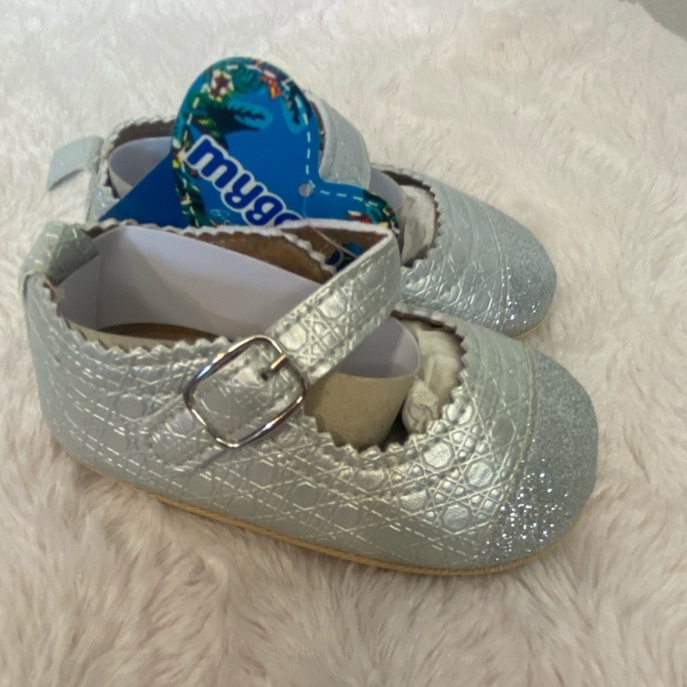 Myggpp Sparkle Glitter Mary Jane Baby Shoes NWT - Picture 6 of 8